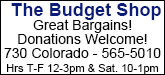 The Budget Shop Sponsorship Banner